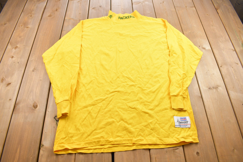 Vintage 1990s Green Bay Packers Turtleneck Maxit Shirt