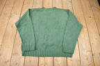 Vintage 1990s Tommy Hilfiger Embroidered Knit V-Neck Sweater