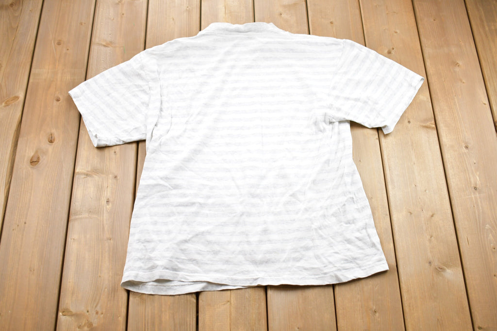Vintage 1990s Disney Original Mickey Mouse Striped Graphic T-Shirt Streetwear