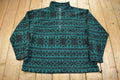 Vintage 1990s Eddie Bauer Quarter Zip Fleece Sweater