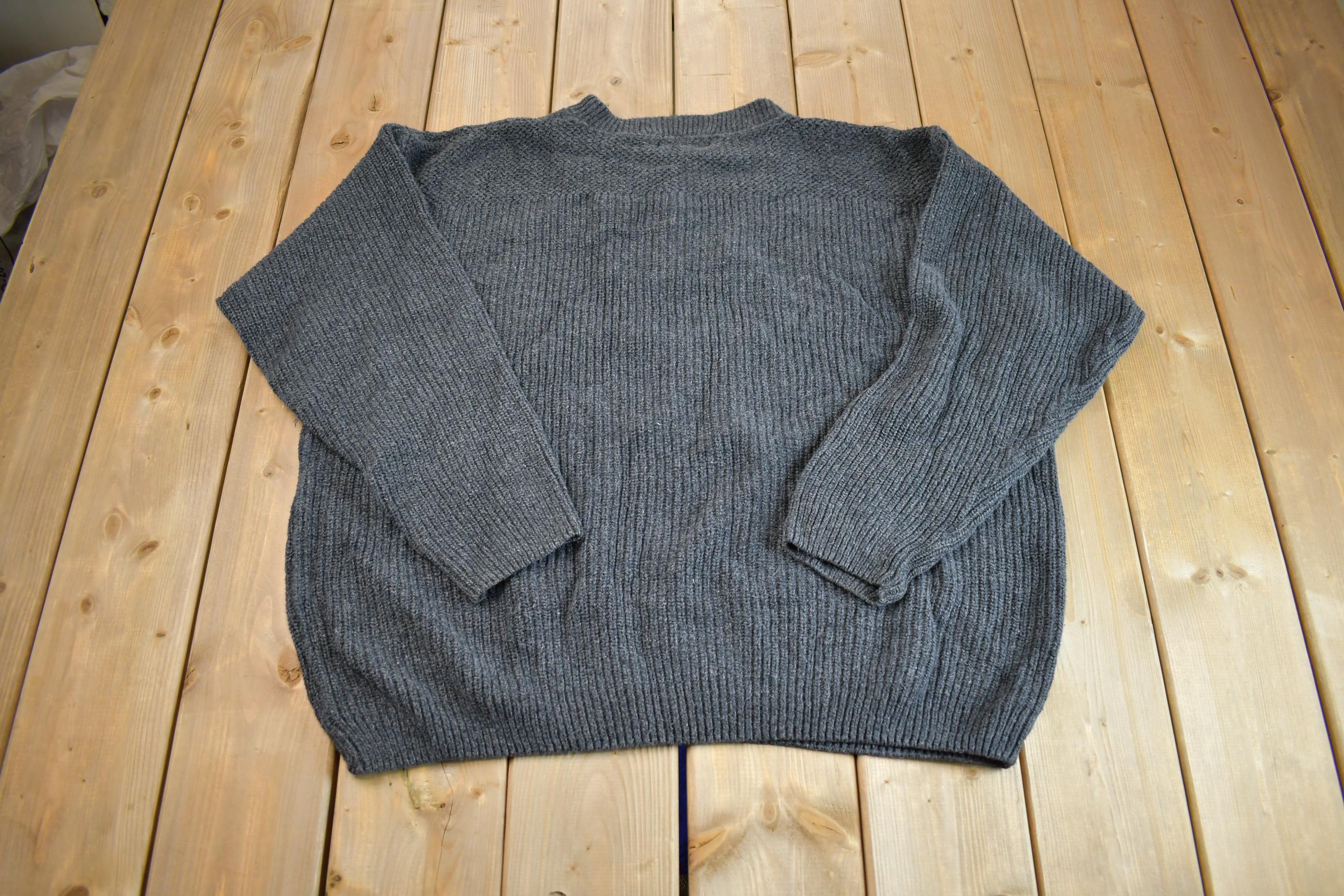 Vintage Y2K Knit Eddie Bauer Fisherman Sweater - XL