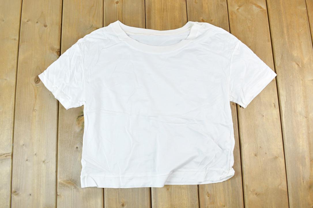 Women Vintage Vigoss Y2K Blank White T-Shirt Vigoss Grunge Skull Print / Contrast Stitch / Internet Famous Clothing / Over Dyed