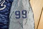 Vintage 1990s Rocawear Embroidered Snap Button Satin Bomber Jacket