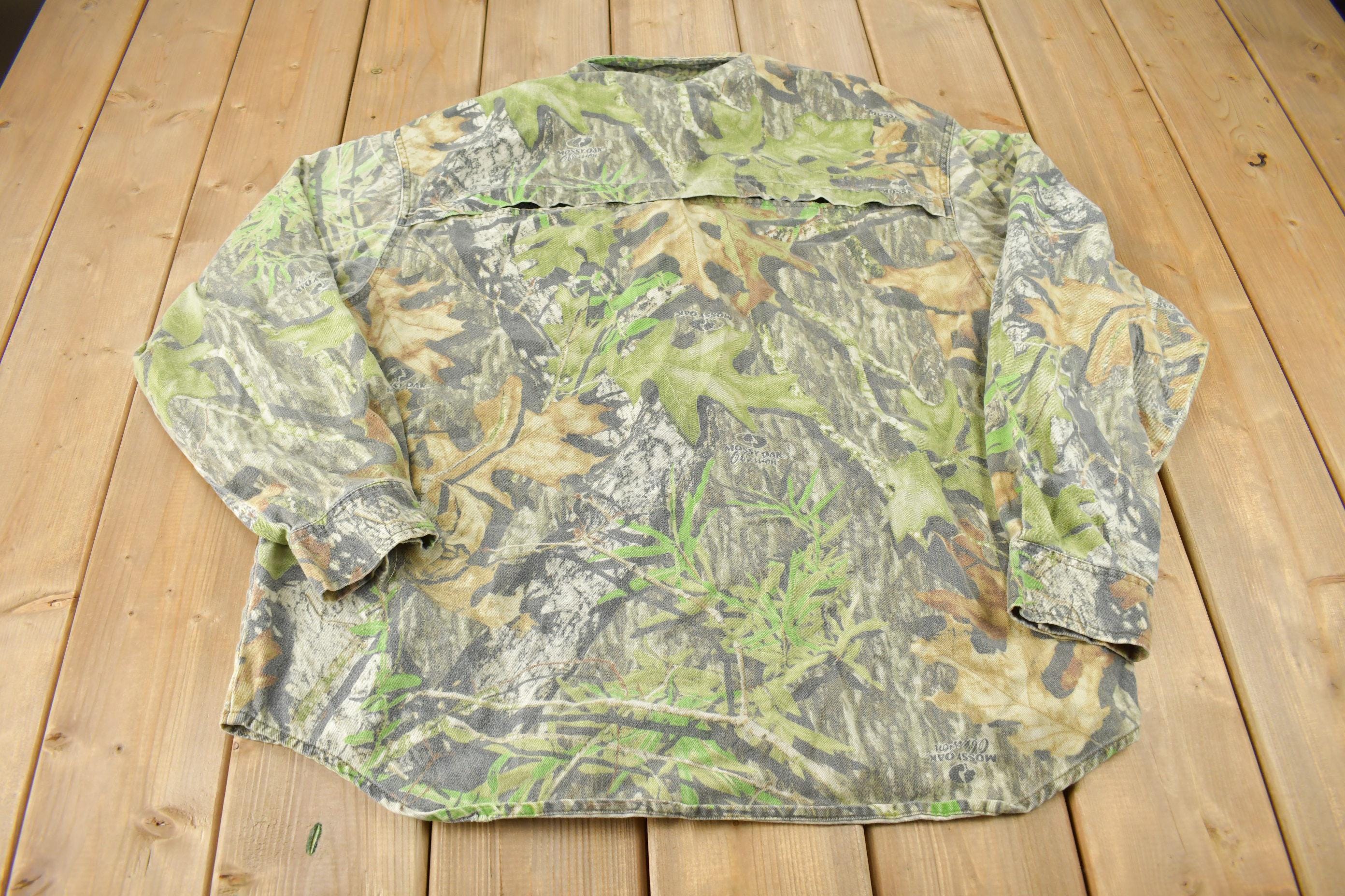 Vintage Y2K Field Staff Mossy Oak Camouflage Button Up Shirt
