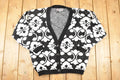 Vintage 1990s Eclat Abstract Knit Cardigan Sweater Women's XL
