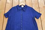 Vintage 1980s Kim & Co Button Down Shirt Dress
