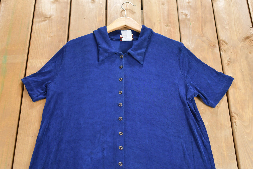 Vintage 1980s Kim & Co Button Down Shirt Dress