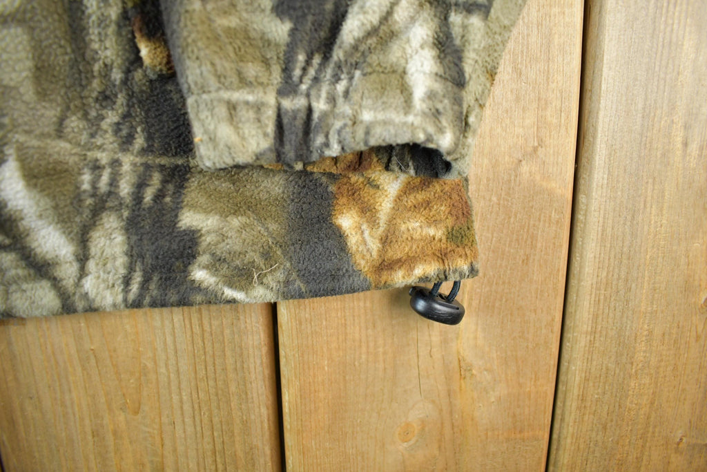 Vintage 1990s Winchester Tree Camo Zip Up Fleece Sweater Jacket Men's Large