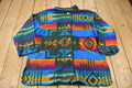 Vintage 1990s Aztec South Western Pattern Button Up Fleece Sweater OSFA