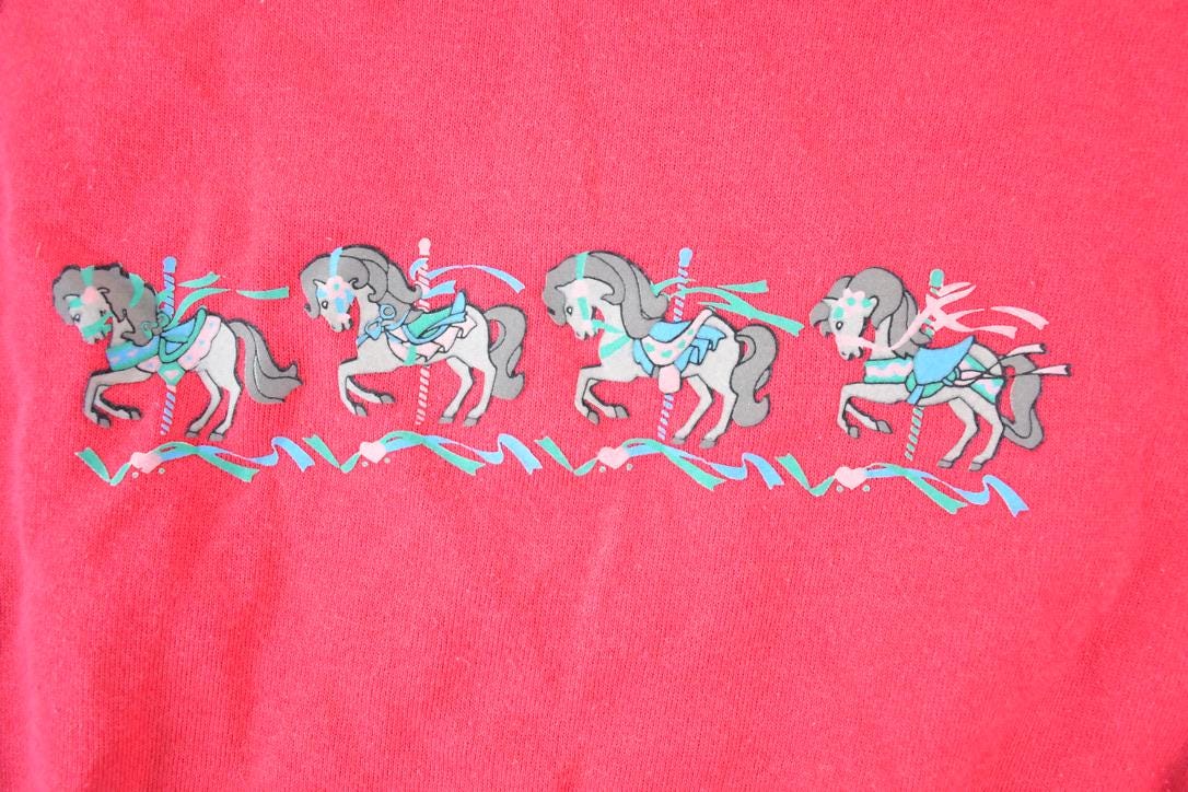 Vintage 1990s Unicorn Carousel Souvenir Crewneck Sweatshirt Made In USA  90s Crewneck  Souvenir Sweater  Streetwear  Travel