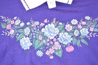 Vintage 1990s Morning Sun Collared Floral Graphic Print Crewneck Sweatshirt Womens XL