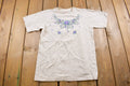 Vintage 1990s Floral Neck Graphic T Shirt