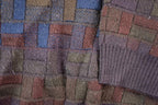 Vintage 1990s Van Heusen Knit Abstract Pattern Crewneck Sweater Mens L