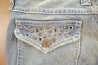 Vintage 1990s Frankie B Bellbottom Jeans Size 32x33