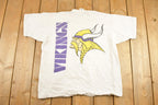Vintage 1990's Minnesota Vikings Miller Lite NFL T Shirt Men's L / Football Fan Apparel / 1990s Sportswear / Single Stitch Tee