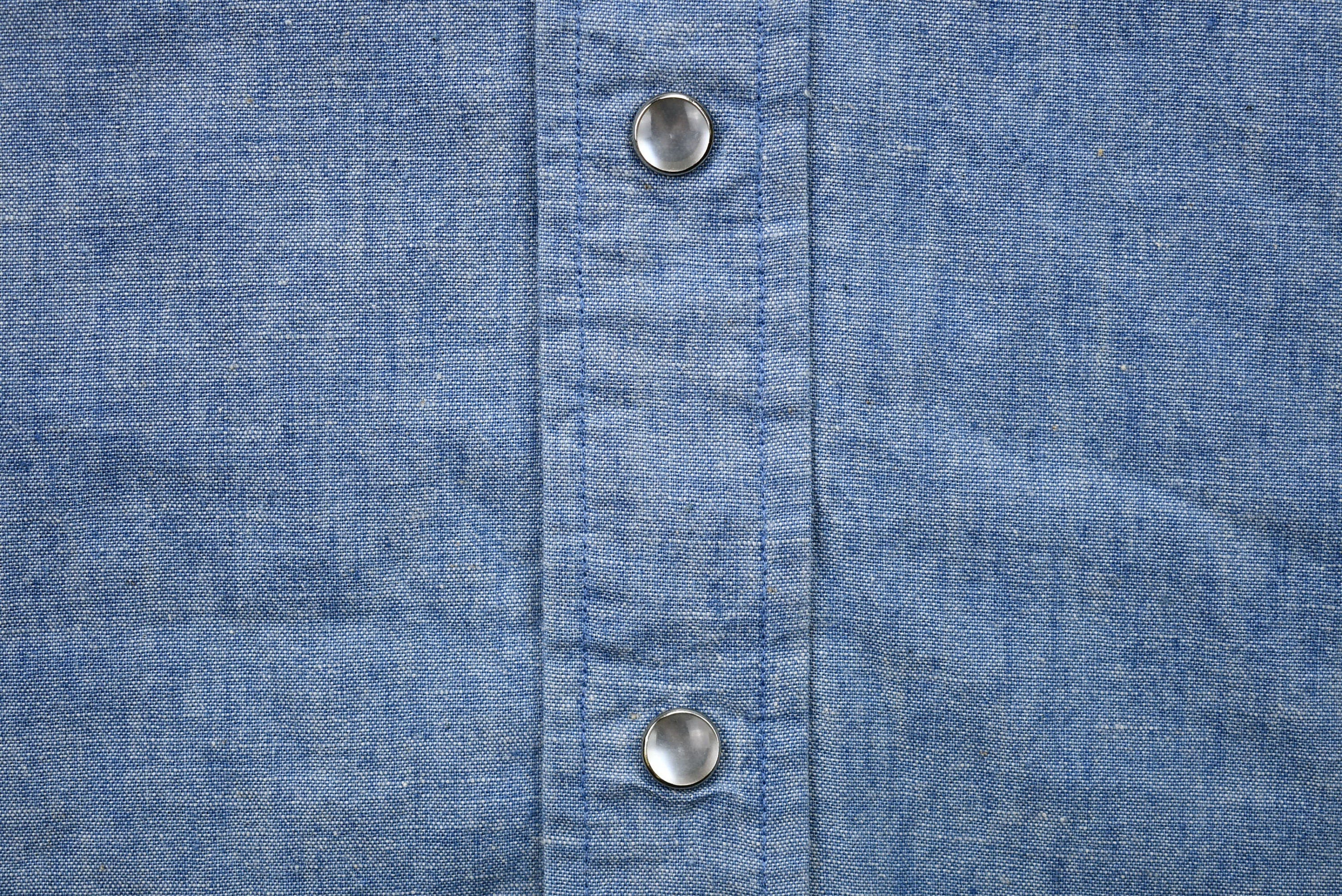 Vintage 1970s LEE Snap-Button Short Sleeve Denim Shirt