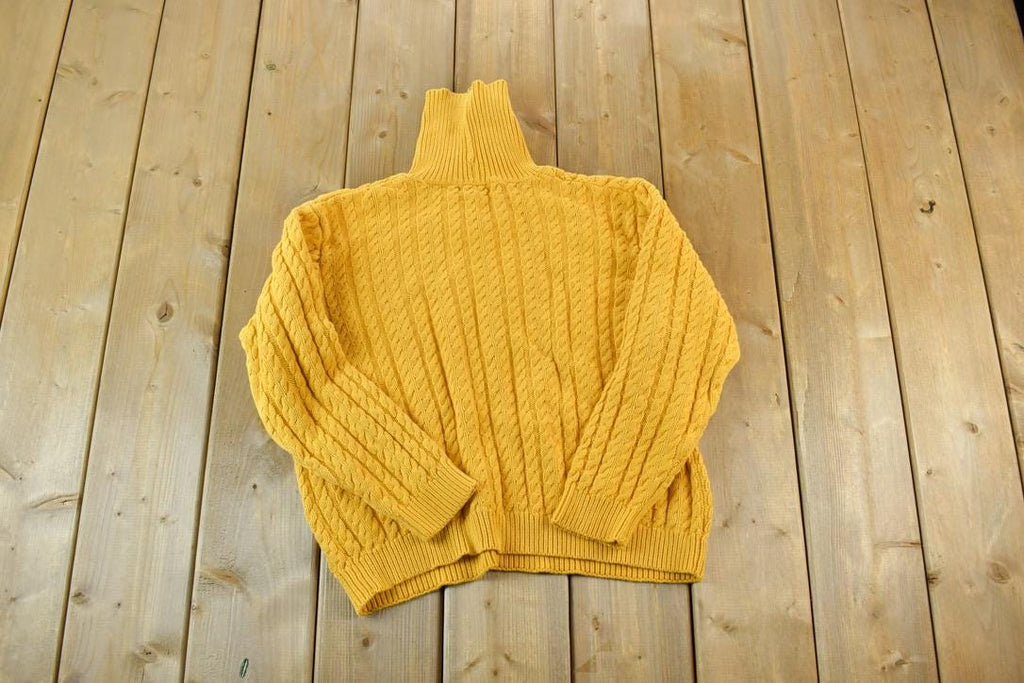 Vintage 1990s Wainscot Cable Knit Turtleneck Sweater