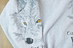 Vintage 1990s Canadian Wilderness White Wolf Outdoorsman Crewneck Sweatshirt