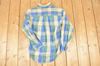 Vintage 1990s LL Bean Plaud Button Up Shirt Women's S