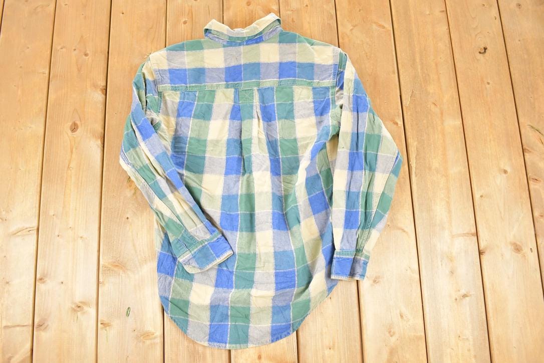 Vintage 1990s LL Bean Plaud Button Up Shirt Women's S