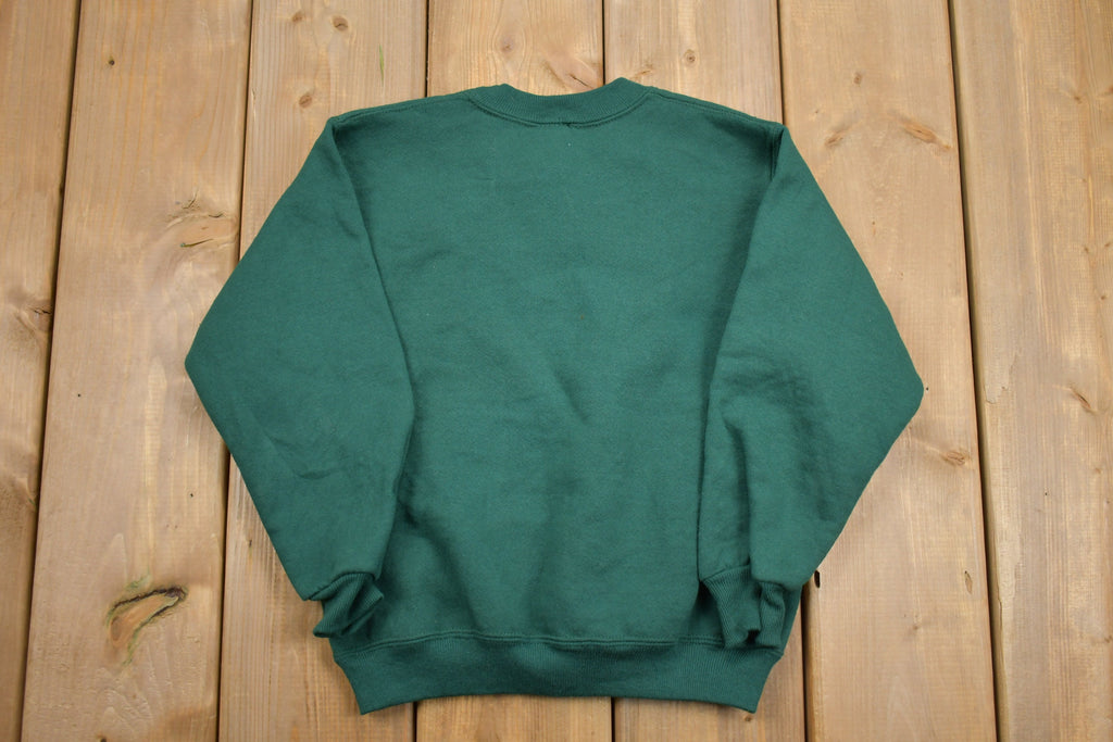 Vintage 1990s KIDS Green Russell Athletics Blank Crewneck Sweatshirt