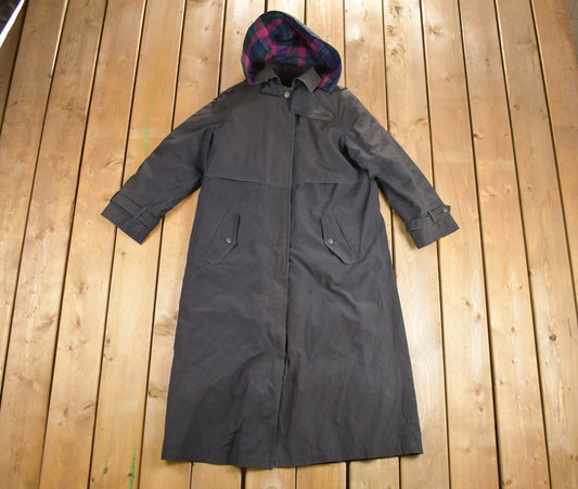 Vintage 1980s Eddie Bauer Black Hooded Goose Down Rain Coat / Winter Jacket / Outdoor Wear / Vintage Eddie Bauer / Outerwear /