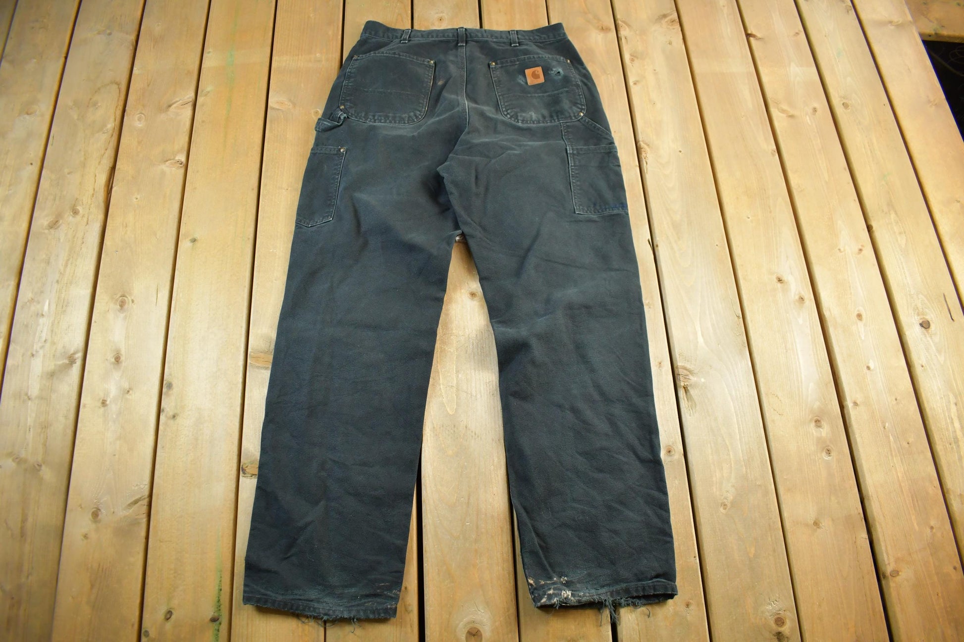 Vintage 2000s Carhartt Distressed Double Knee Denim Work Jeans Adult 33 x 32