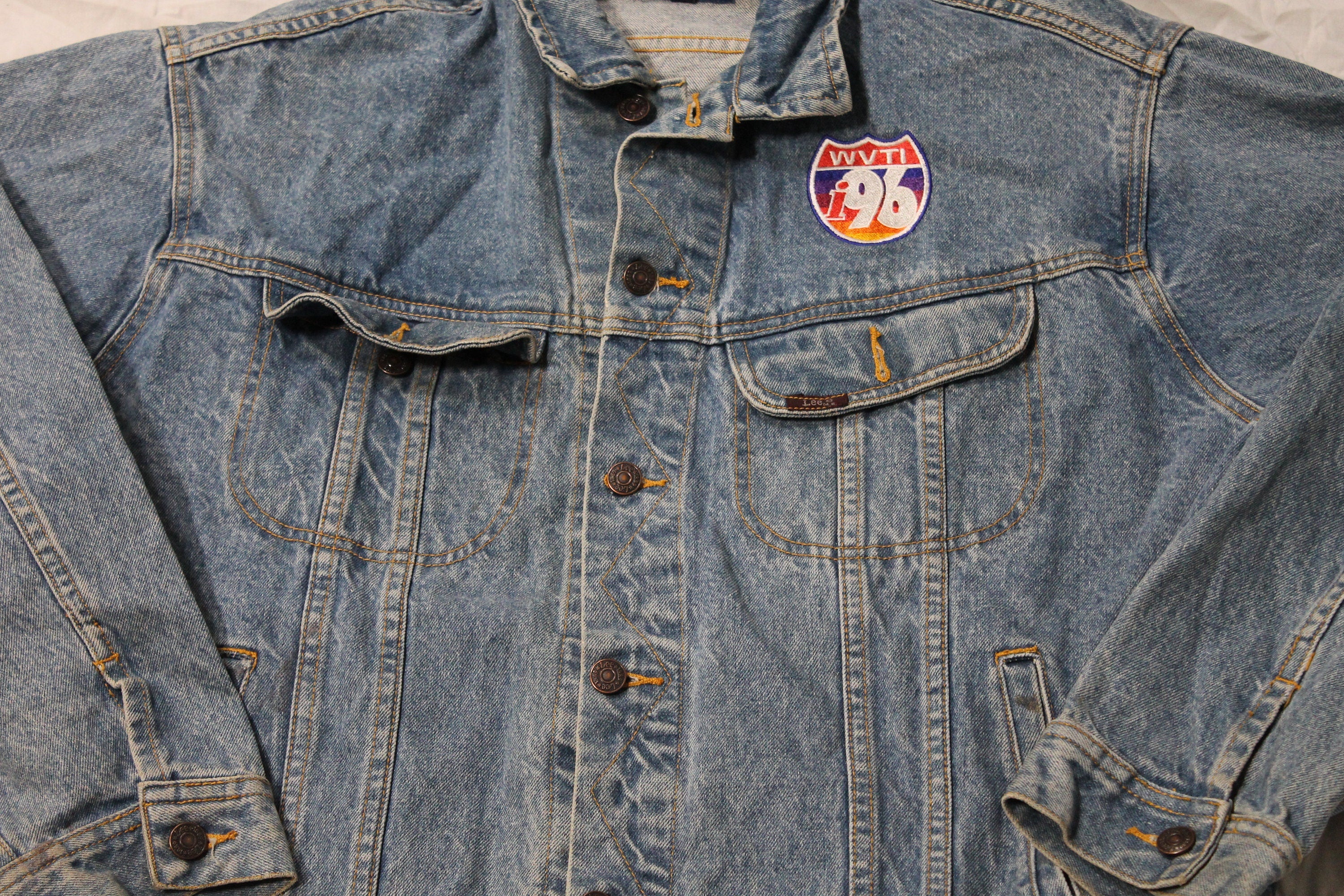 Vintage 1990s Interstate 96 Highway Jean Trucker Jacket