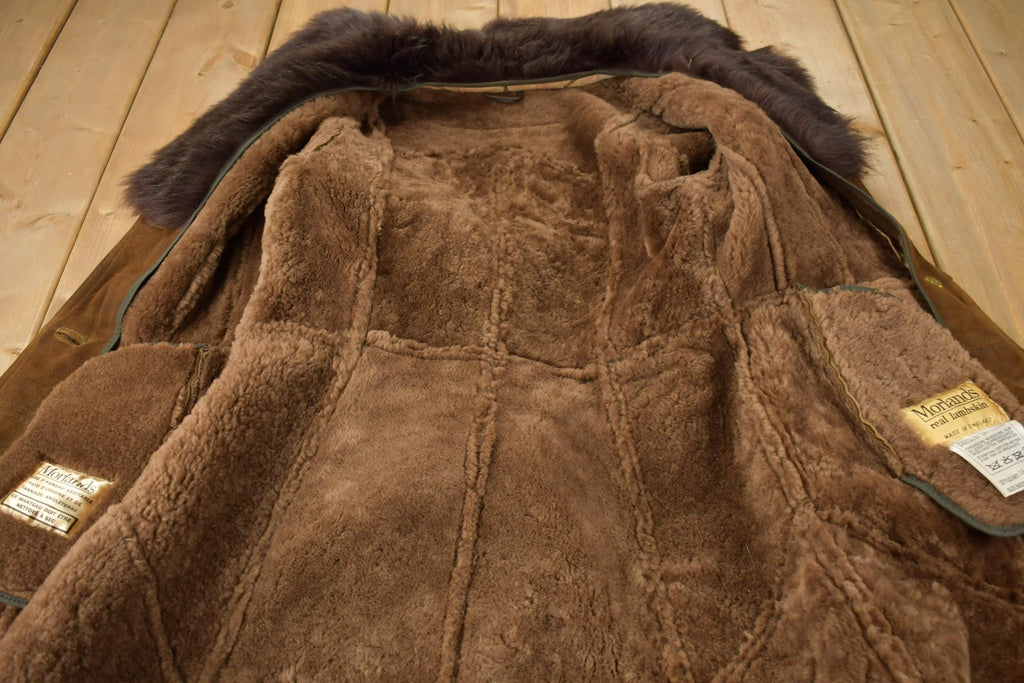 Vintage 1980s Morlands Lambskin Shearling Leather Jacket