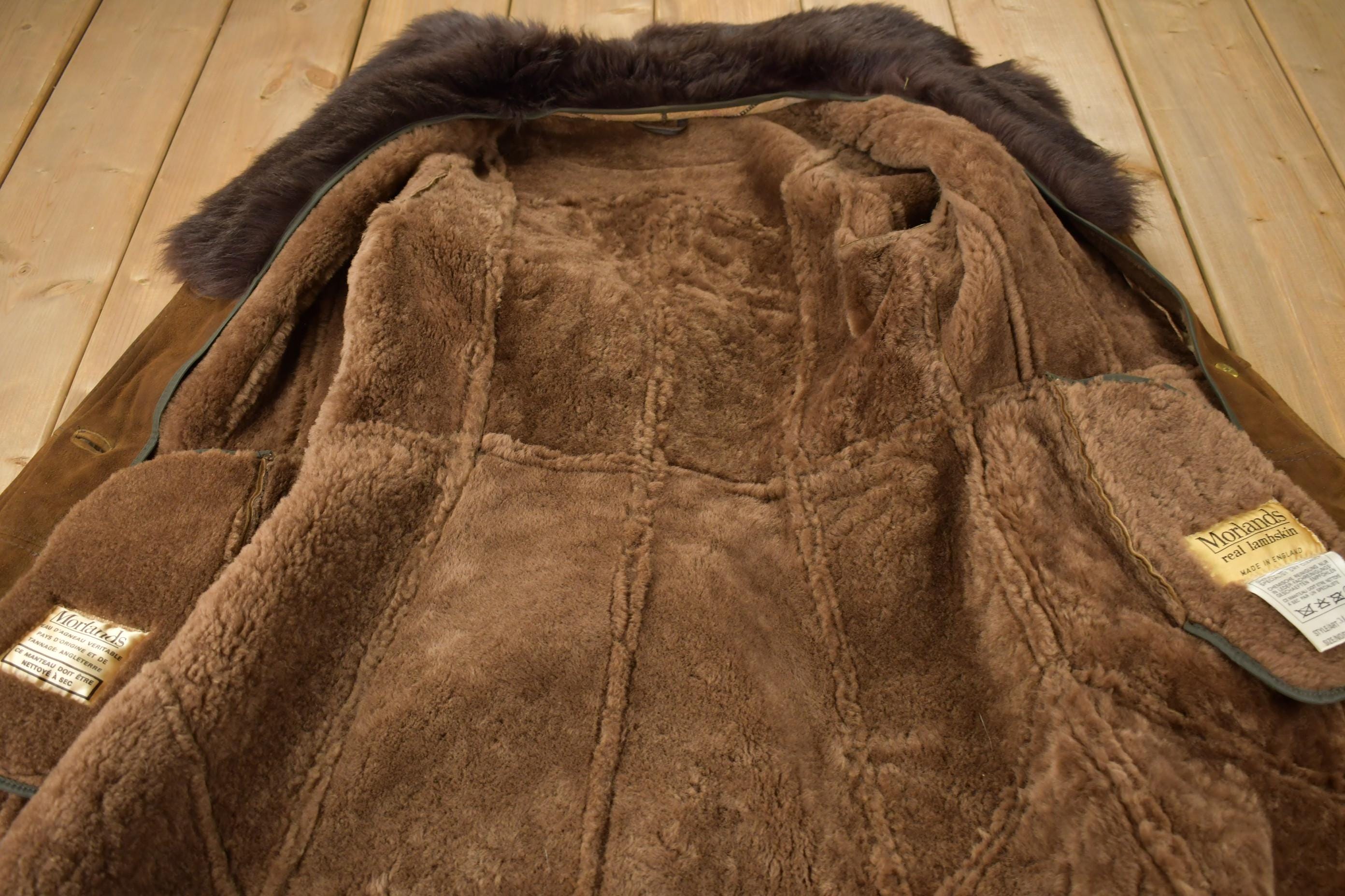 Vintage 1980s Morlands Lambskin Shearling Leather Jacket