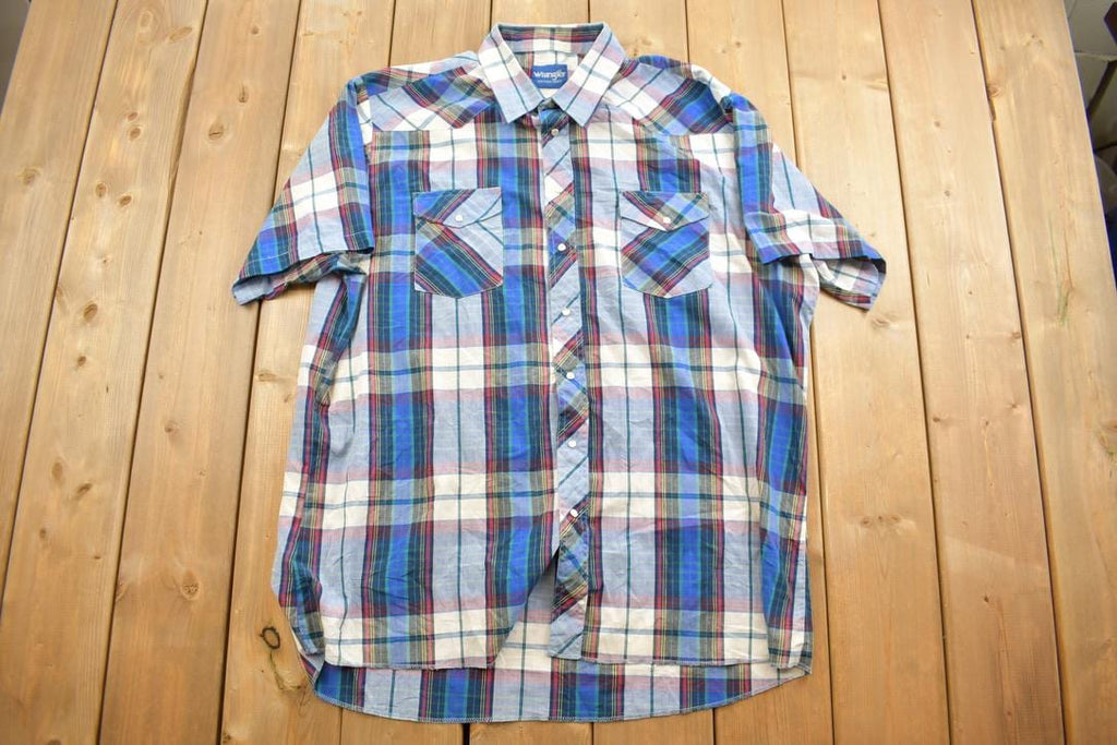 Vintage 1990s Wrangler South Western Style Button Up Rodeo Shirt
