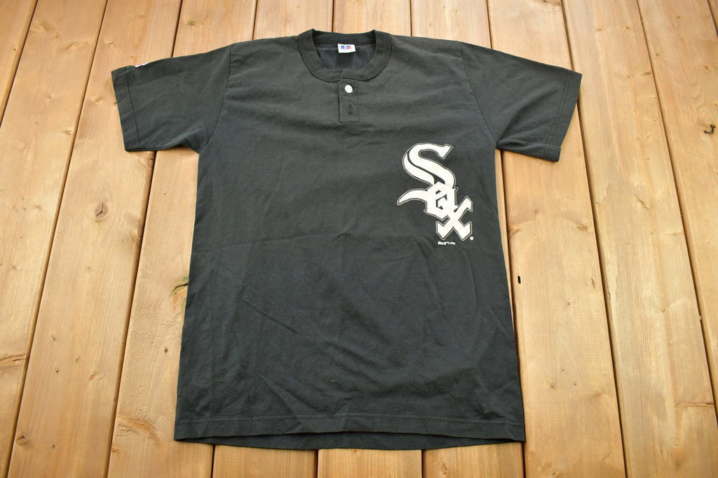 Vintage 1998 Chicago White Sox MLB Russell Athletics Henley T-Shirt
