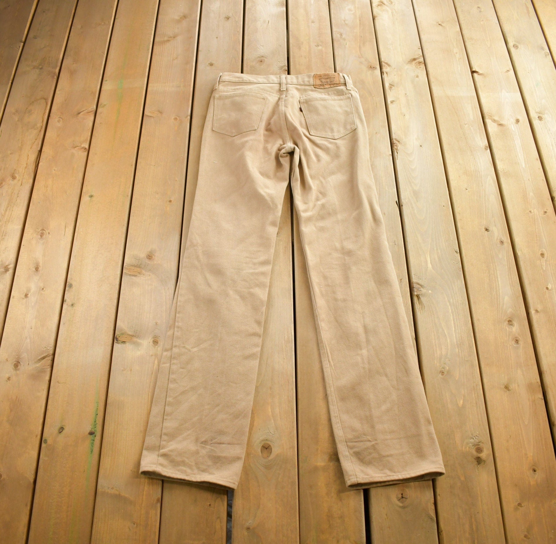 Vintage 1980s Levi's 535 Straight Leg Khaki Pants Size 32x36