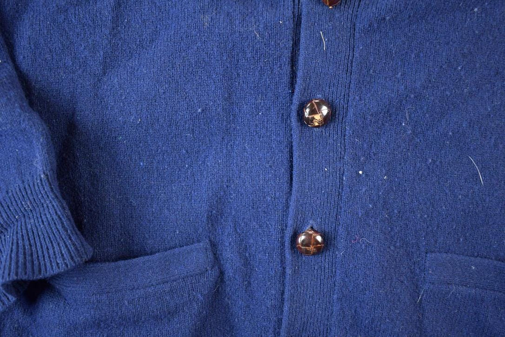 Vintage Lambswool Knit Cardigan Sweater - 1990s Mens Large