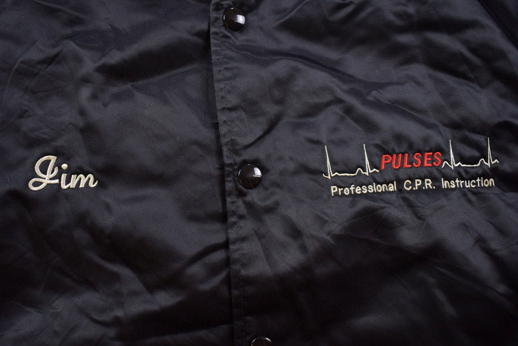 Vintage 1990s Pulses CPR Satin Bomber Jacket