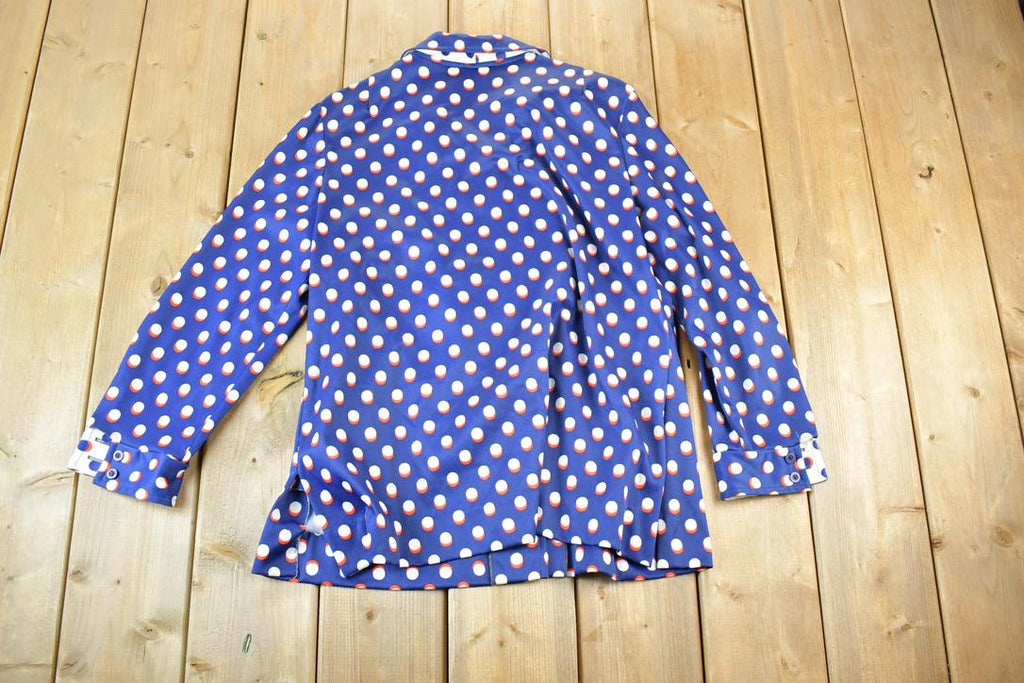 Vintage 1970s Brief Originals Polka Dot Button Up Western Style Shirt