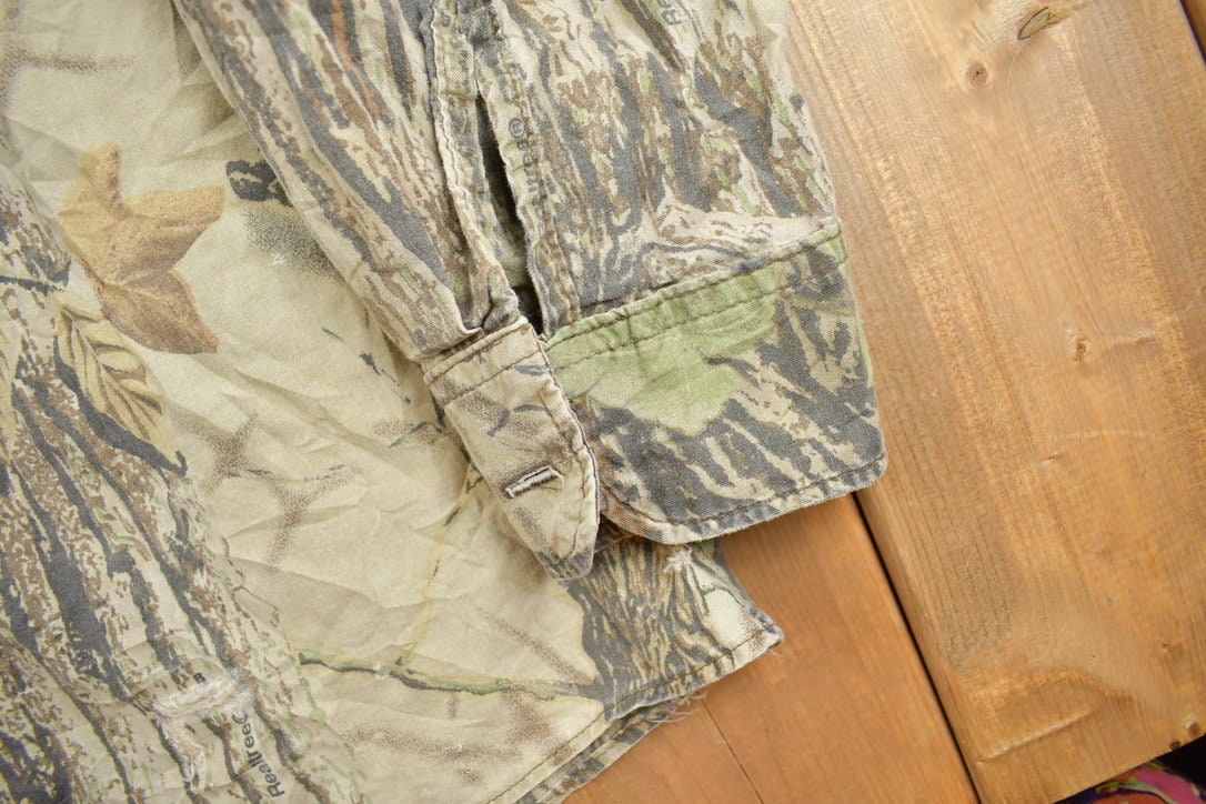 Vintage 1990s Sports Afield Real Tree Camouflage Button Up Shirt
