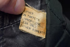 Vintage 1970s Genuine Leather Black Full Length Coat