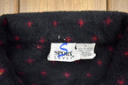 Vintage 1990s Full Zip 'Sport Savvy' Fleece Sweater