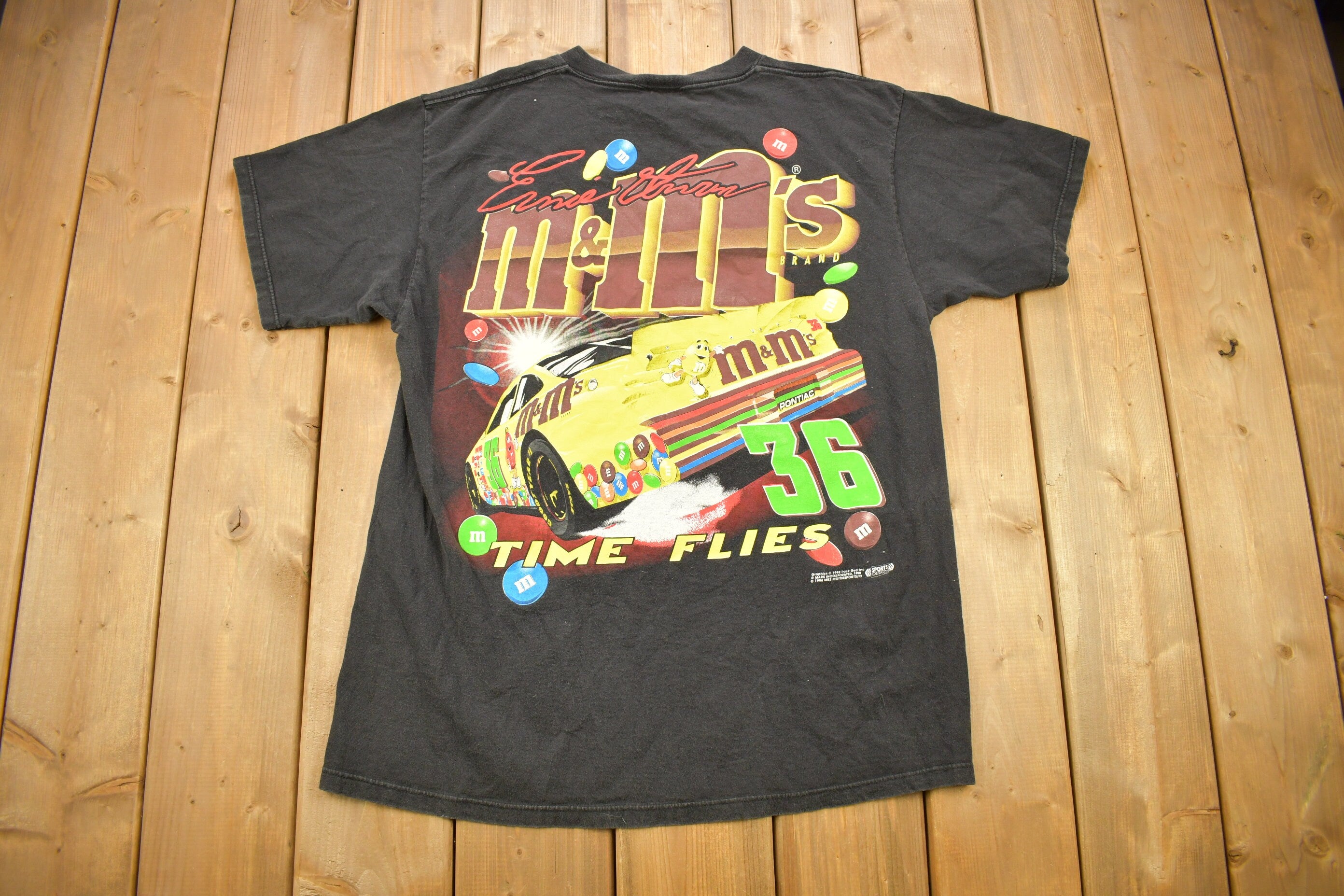 Vintage 1998 Ernie Irvan NASCAR M&M's Racing T-Shirt