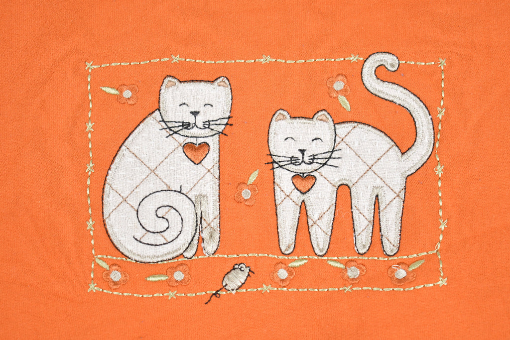 Vintage 1980s Cute Kitten Crewneck