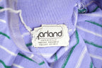 Vintage 1980s Striped Quarter Zip Up Long Sleeve Shirt