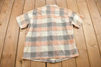 Vintage 1990s Plaid Button Up T Shirt
