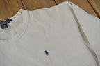 Vintage 1990s Polo Ralph Lauren White Crewneck Sweatshirt