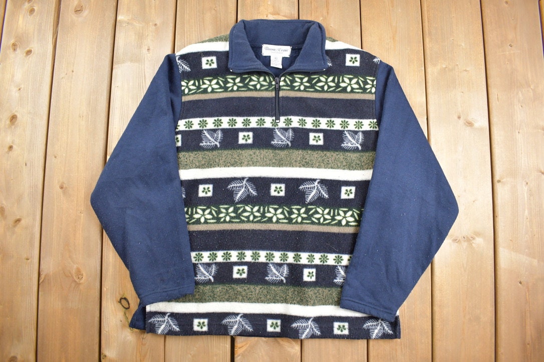 Vintage 1990s Fleece Quarter Zip Sweater