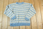 Vintage 1990s Royal Robbins Knit Abstract Pattern Crewneck Sweater