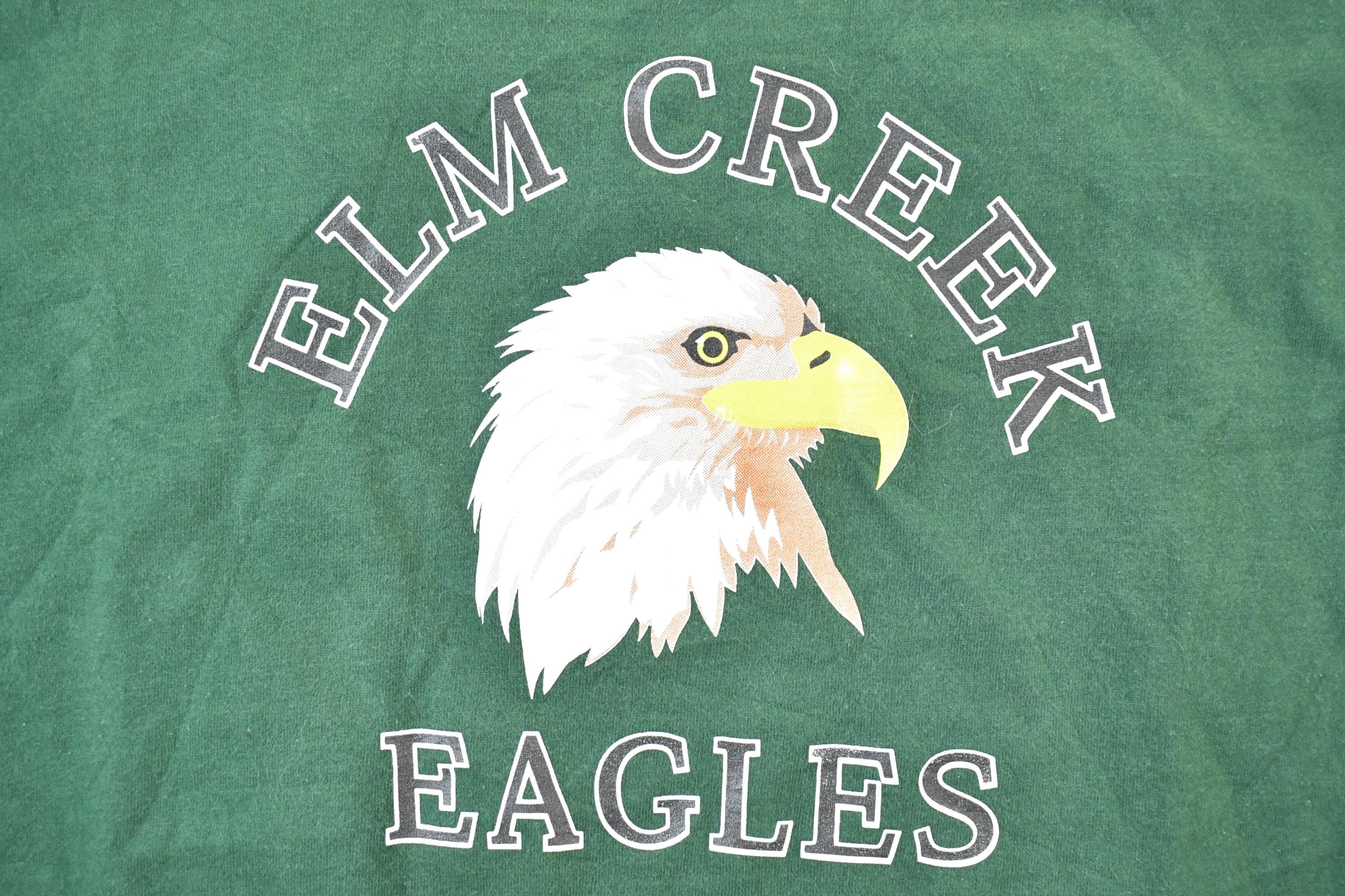 Vintage 1990s Elm Creek Eagles Eagle Head Souvenir T-Shirt  Streetwear  Made In USA  Vacation Tee  Travel T Shirt