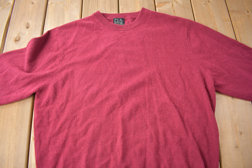 Vintage 1990s Jos. A. Bank 100% Cashmere Knit Sweater