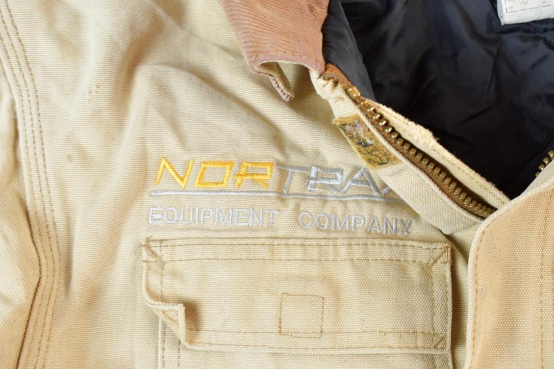 Vintage 1990s Carhartt Perfectly Distressed Collared Work Jacket Made In USA