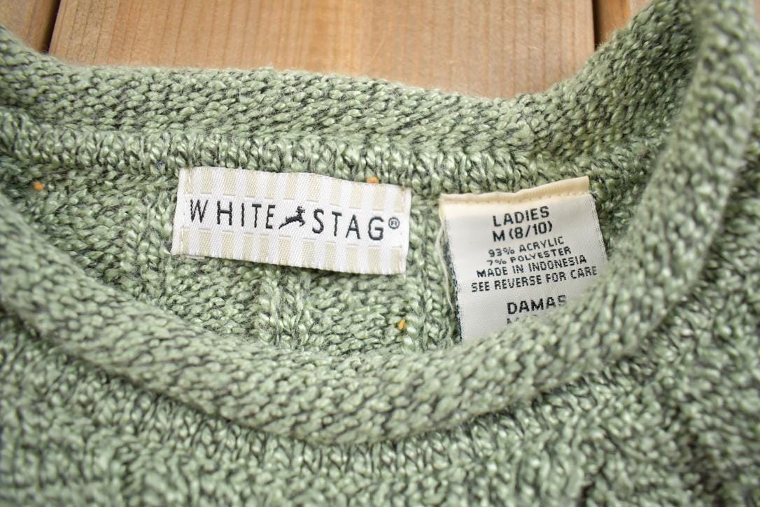 Vintage 1990s White Stag Ladies Knit Crewneck Sweater